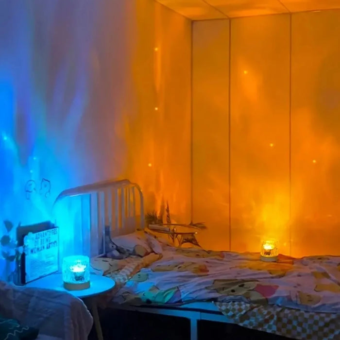 LED-Wasserwellen-Lampe – 16 Farben und Fernbedienung