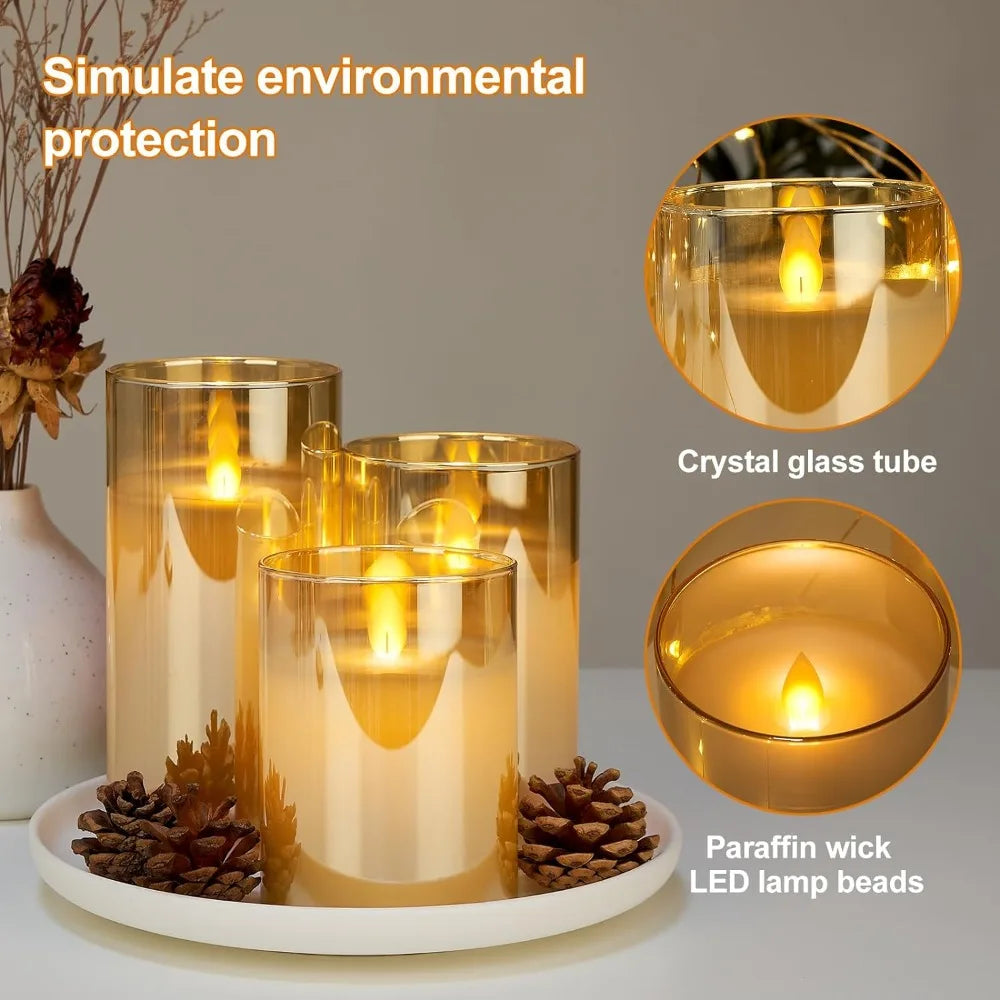 Bougies LED sans flamme avec télécommande, lot de 3 – vue 5