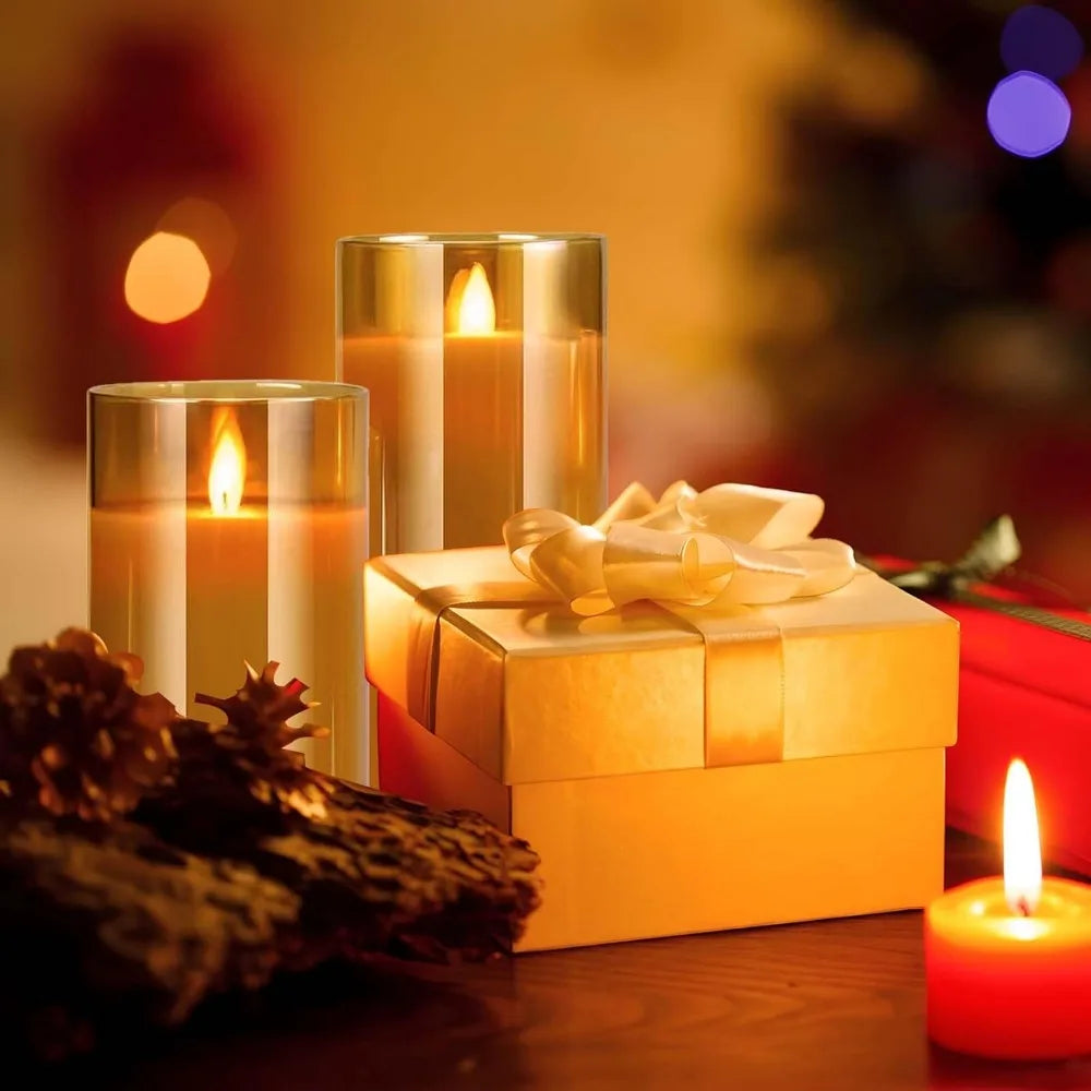 Bougies LED sans flamme avec télécommande, lot de 3 – vue 2