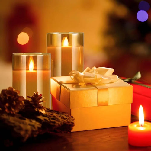 Bougies LED sans flamme avec télécommande, lot de 3 – vue 2