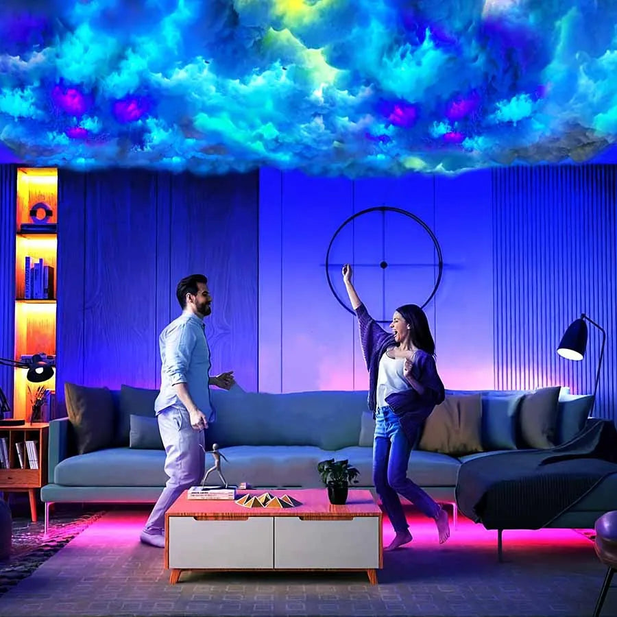 Lampe nuage d'orage LED 3 m avec éclairs – vue 5
