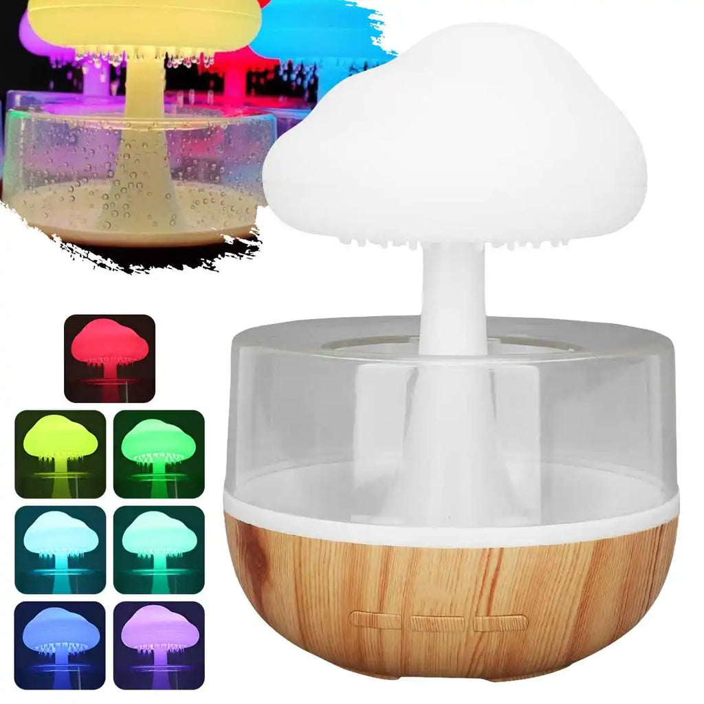 Humidificateur nuage de pluie lumineux, plusieurs couleurs