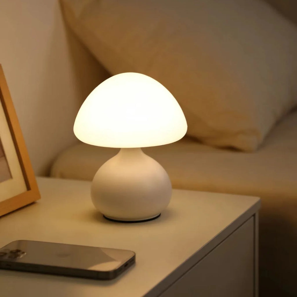 Lampe champignon LED tactile, lampe de chevet 3 couleurs – vue 3