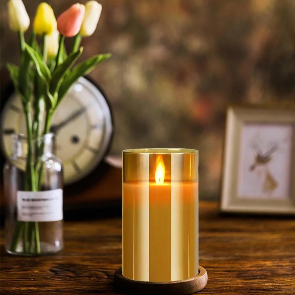 Bougies LED sans flamme avec télécommande, lot de 3 – vue 6