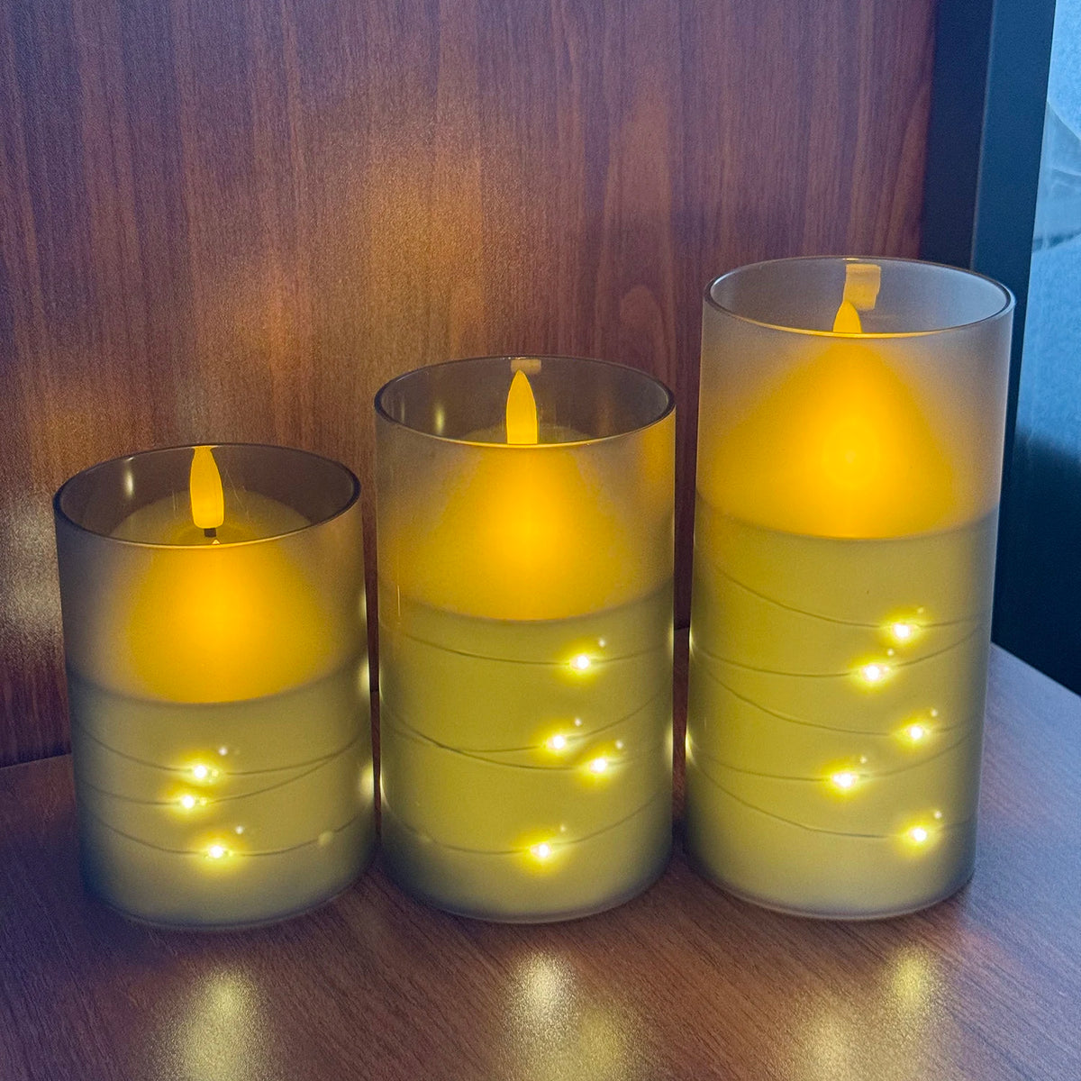 Bougies LED sans flamme avec télécommande, lot de 3 – vue 12