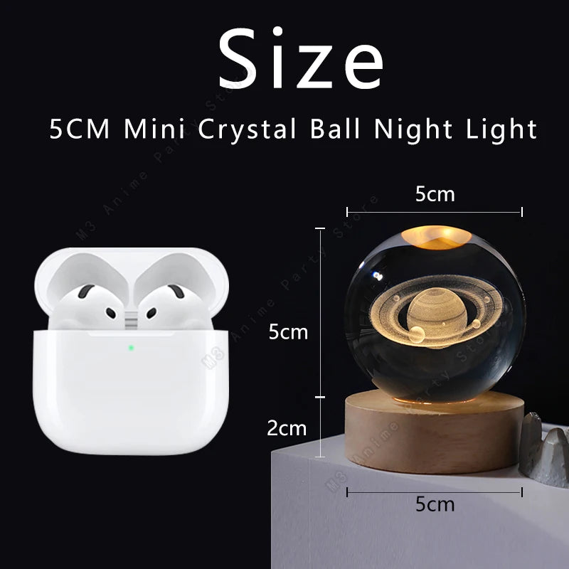 Lampe boule de cristal 3D, veilleuse galaxie – vue 4