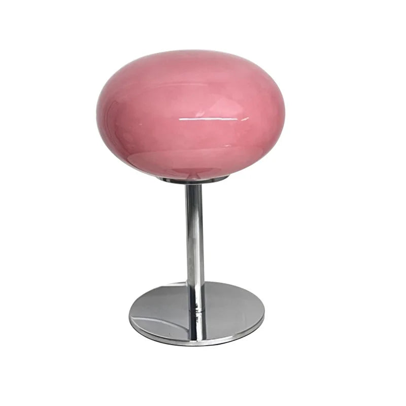 Lampe macaron en verre, lampe de chevet rétro – vue 11