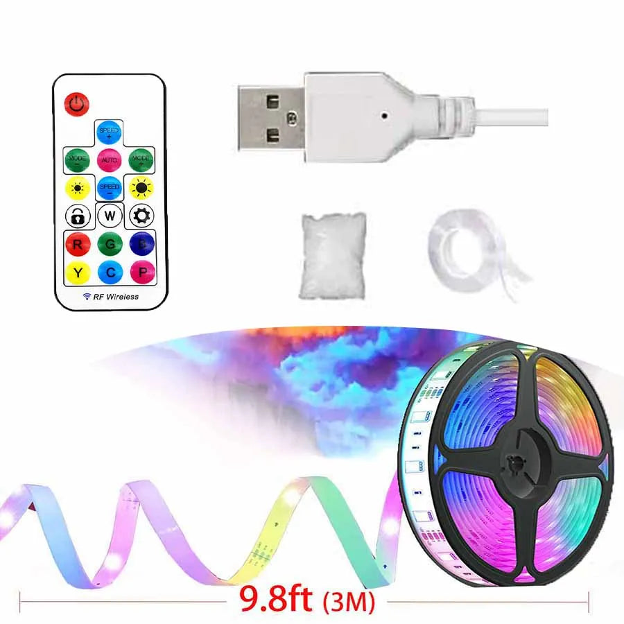 Lampe nuage d'orage LED 3 m avec éclairs – vue 7