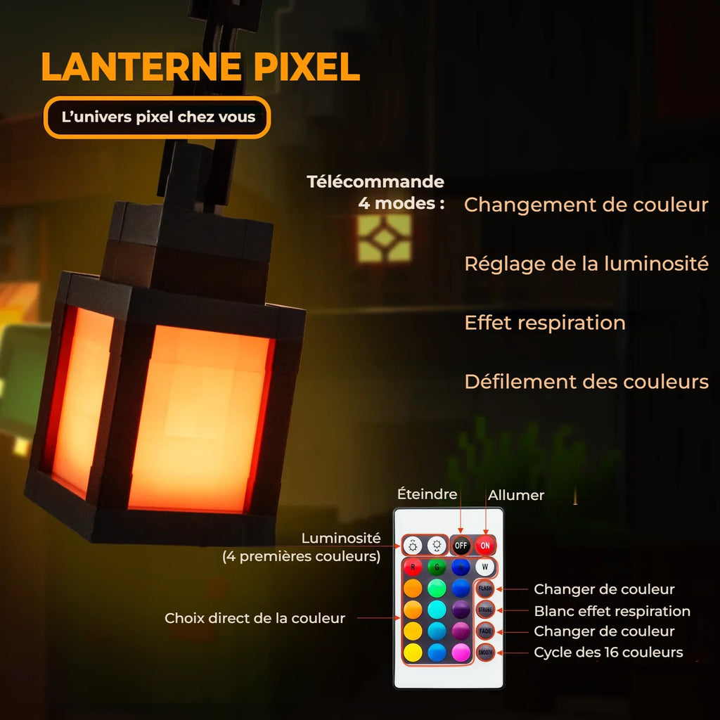 Télécommande de la lanterne pixel : 4 modes d'éclairage
