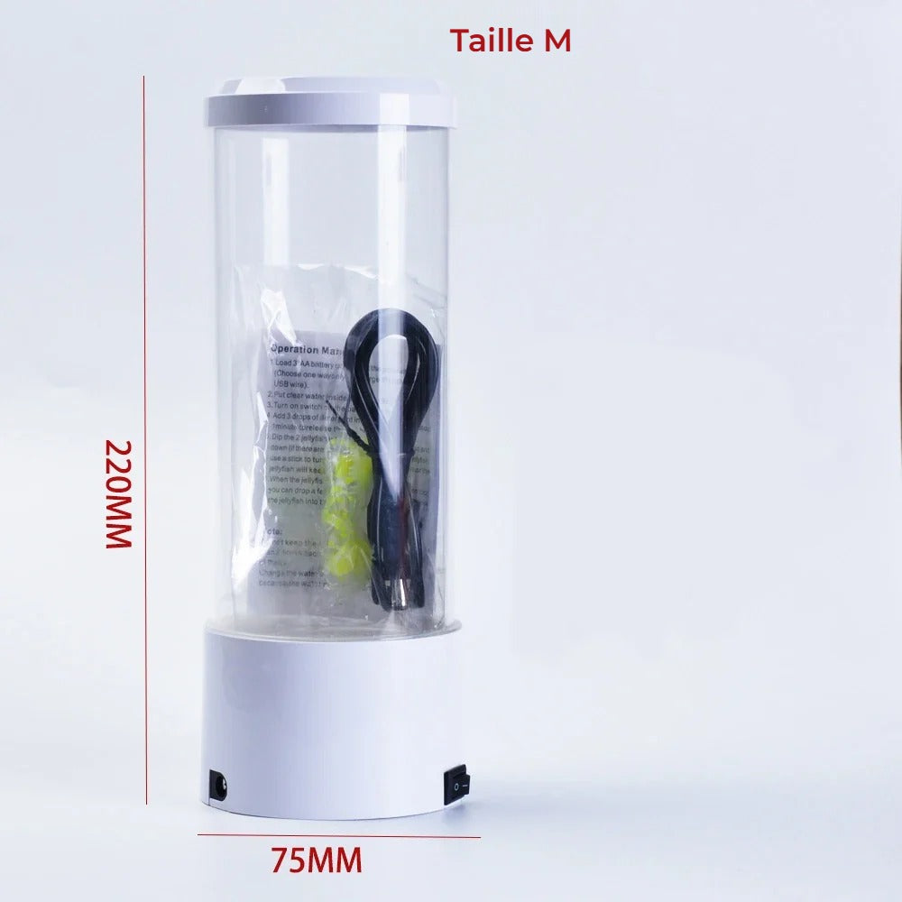 Dimensions de la lampe méduse LED blanche taille M