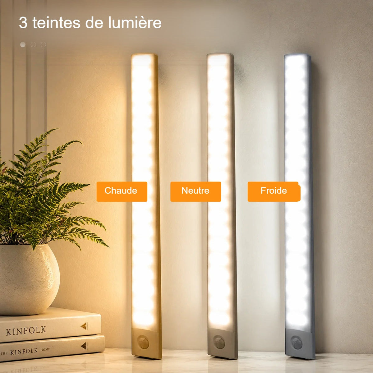 Réglette LED 3 teintes de lumière