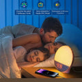 Réveil lumineux coucher de soleil, sons relaxants et radio FM