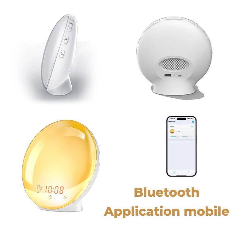 Réveil lumineux Bluetooth avec application mobile