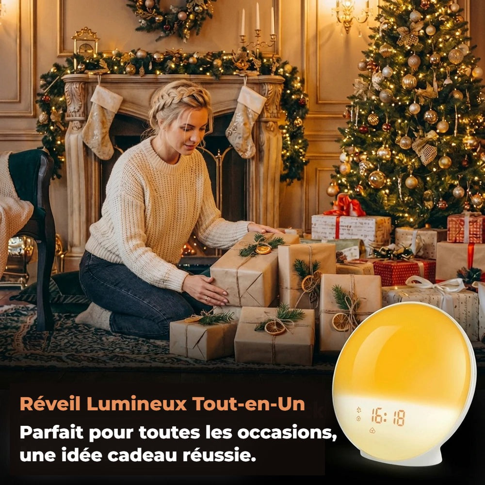 Réveil lumineux simulateur d'aube, idée cadeau
